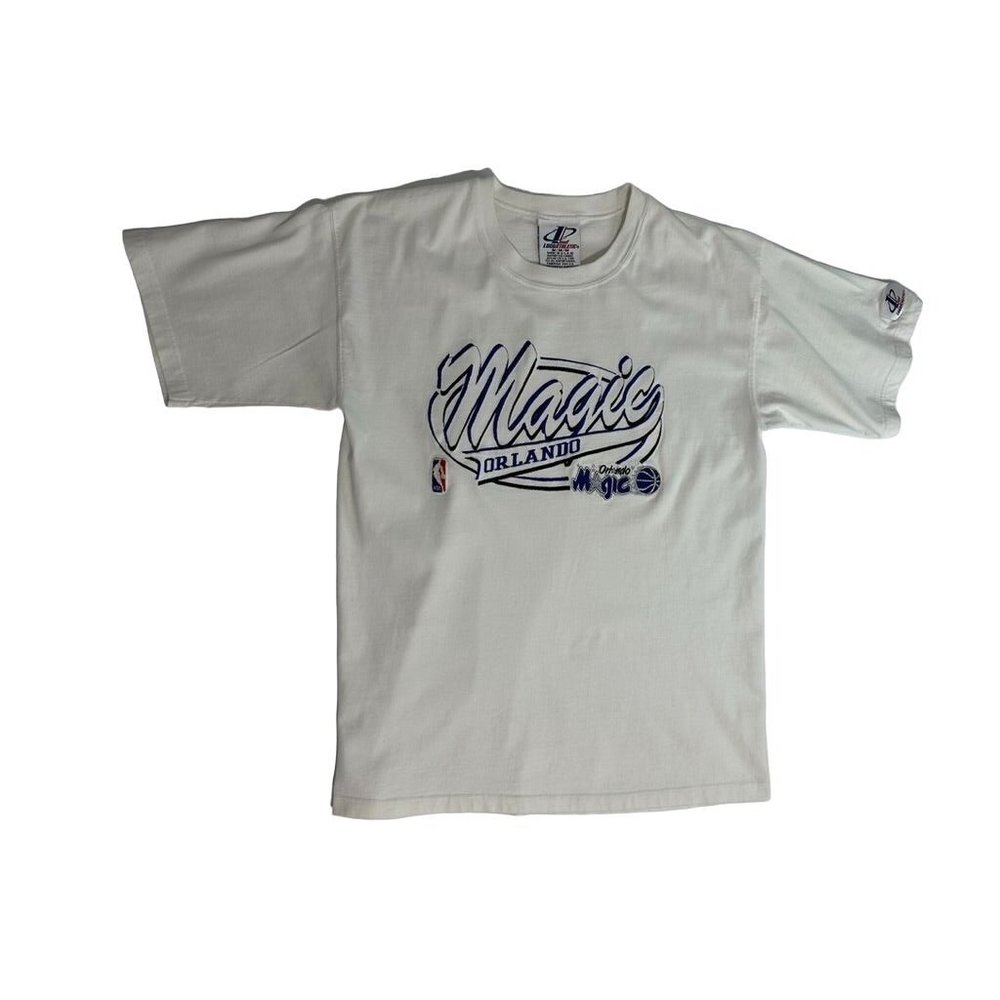 Vintage ORLANDO MAGIC T Shirt Embroidered Logo Athletic Mens MEDIUM
